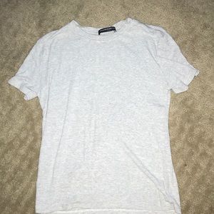 Brandy Melville grey and white striped shirt